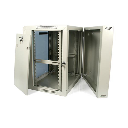 StarTech 12U 19" Hinged Wall Mount Server Rack Cabinet, Beige