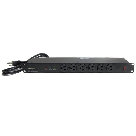 StarTech 1U 125V 12A Power Distribution Unit with 16 Outlets and Surge Protection