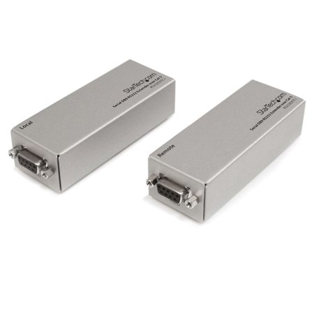 StarTech 3300' Serial DB9 RS232 Extender over Cat 5, Silver