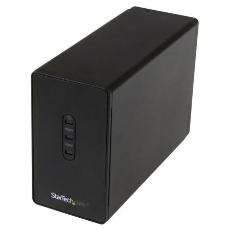 StarTech 2.5" Dual-Bay USB 3.0 to SATA III 6Gbps Hard Drive Enclosure with RAID