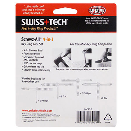 Swiss+Tech SACSS-1 4-In-1 Screwz-All Screwdriver Set