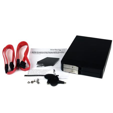 StarTech 3.5" Trayless Hot Swap SATA Mobile Rack for Dual 2.5" Hard Drives