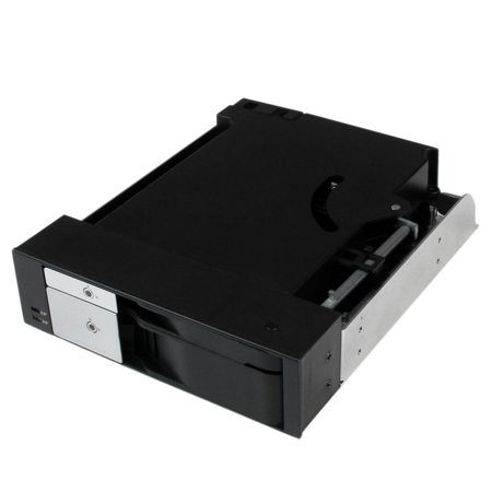 StarTech 5.25" Dual Bay Trayless Hot Swap Mobile Rack Backplane with Fan for 2.5" and 3.5" SATA/SAS HDD or SSD
