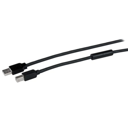 StarTech 15m / 49.21' Active 4 Pin USB 2.0 A to B Male Cable, 24 AWG