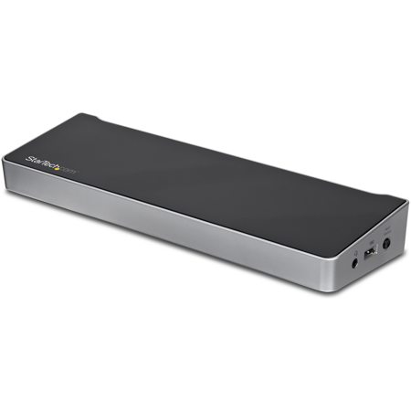 StarTech USB 3.0 KVM Docking Station for Two Laptops, Black and Silver
