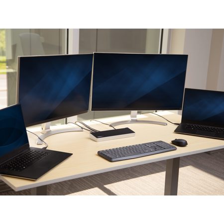 StarTech USB 3.0 KVM Docking Station for Two Laptops, Black and Silver