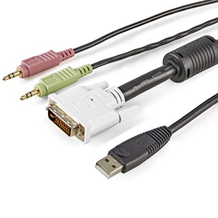 StarTech 6' 4-in-1 USB DVI KVM Cable with Audio and Microphone