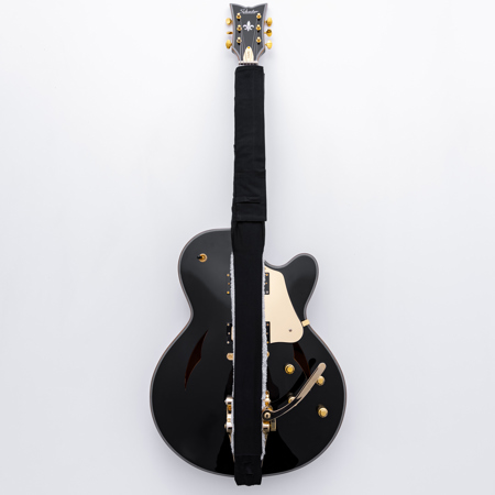 String Sling Guitar Strap with Locks and Picks, Black