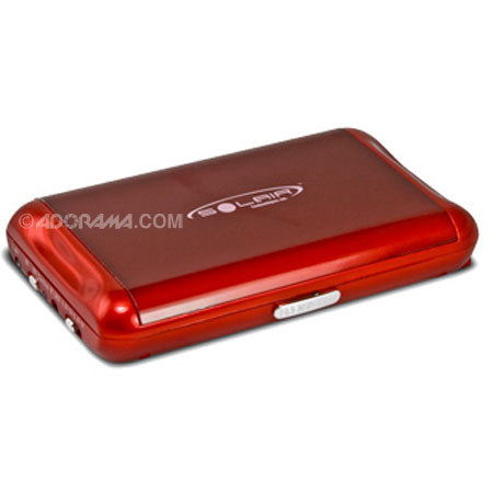 Solair Solar DC Portable Charger 2000mAh/3.8volts, Red