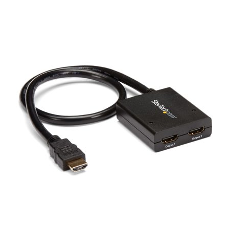 StarTech 4K HDMI 2-Port Video Splitter, Powered by USB/Power Adapter, 7.1 Surround Sound Audio Support