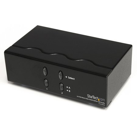 StarTech 2x2 VGA Matrix Video Switch Splitter with Audio