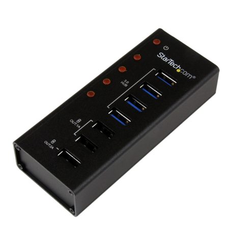 StarTech 4 Port USB 3.0 Hub plus 3 Dedicated USB Charging Ports with Wall Mount Bracket