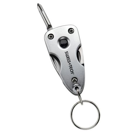 Swiss+Tech KMTCSSV 7-in-1 Key Ring Multi-Tool, Silver