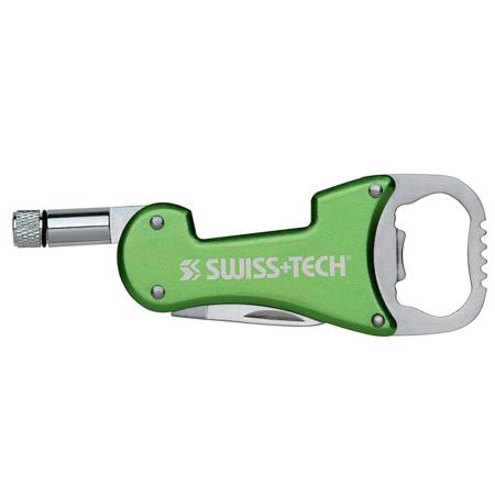 Swiss+Tech MFTCSGR-OP-NA 3-in-1 Bottle Opener Multi-Tool, Green