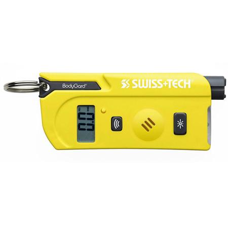 Swiss+Tech BodyGard Elite 9-in-1 Emergency Tool with Speaking Tire Gauge, Yellow