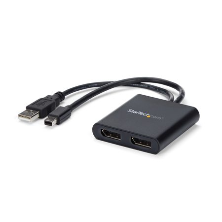 StarTech 20 Pin Mini DisplayPort Male to 2x 20 Pin DisplayPort Female MST Hub
