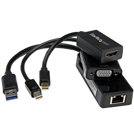 StarTech Microsoft Surface Pro 3 Adapter Kit, Includes Mini DisplayPort to HDMI Adapter, Mini DisplayPort to VGA Adapter, USB 3.0 Gigabit Ethernet Adapter