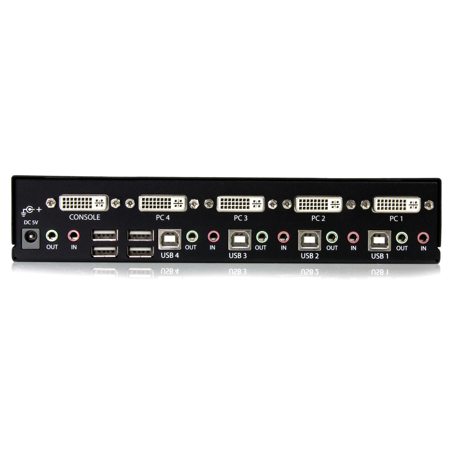StarTech 4 Port DVI USB KVM Switch with Audio and USB 2.0 Hub