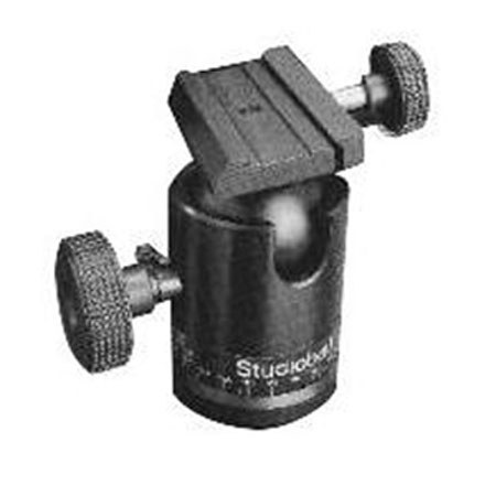 Studioball SB-14 Ball Head with Non Quick Release incorporating a round camera support base, with a reversable 1/4 or 3/8 camera support stud