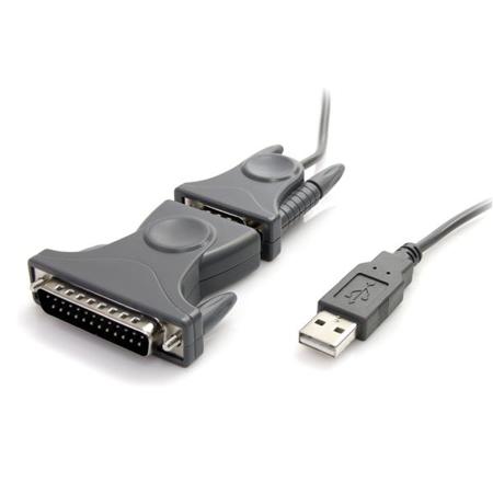 StarTech 3' USB to RS232 DB9 Serial Adapter Cable with DB25 Adapter