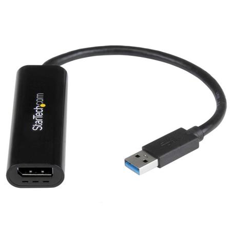 StarTech 9 Pin Slim USB A 3.0 Male to 20 Pin DisplayPort Female Adapter