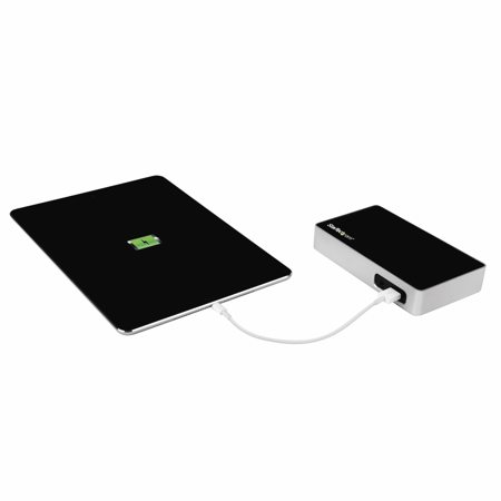 StarTech USB 3.0 DVI Docking Station for Laptops, Black and Silver