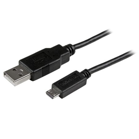 StarTech 1' Mobile Charge Sync USB to Slim Micro USB Cable for Smartphones and Tablets, A to Micro B, 480 Mbps Transfer Rate