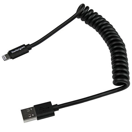 StarTech 0.6m (1.96') Coiled 8-pin Connector to USB Cable for iPhone/iPod/iPad