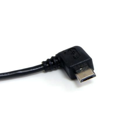 StarTech 1' 4 Pin USB A Male to 5 Pin USB Right Angle Micro-B Male Cable