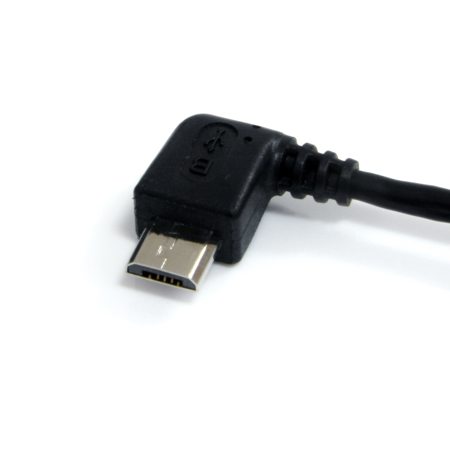 StarTech Micro USB- A to Left Angle Micro B Cable, 30 AWG