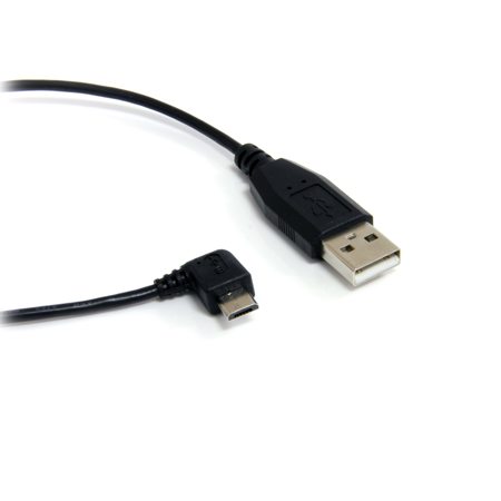 StarTech 6' Micro Cable - A to Right Angle Micro B USB Cable, 30 AWG