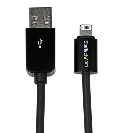 StarTech 3m (9.84') Long Apple 8-pin Lightning Connector to USB Cable for iPhone/iPod/iPad, Black