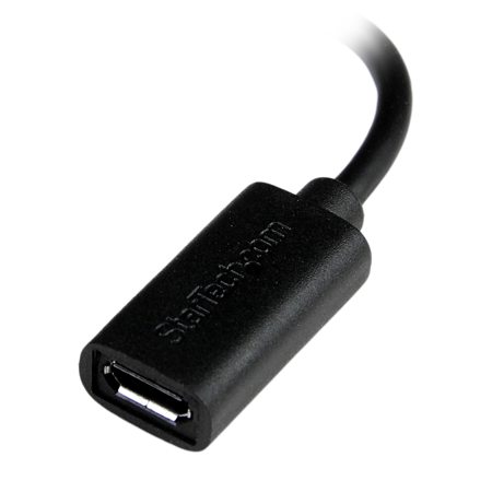 StarTech Micro USB to Apple 8-pin Lightning Connector Adapter, Black