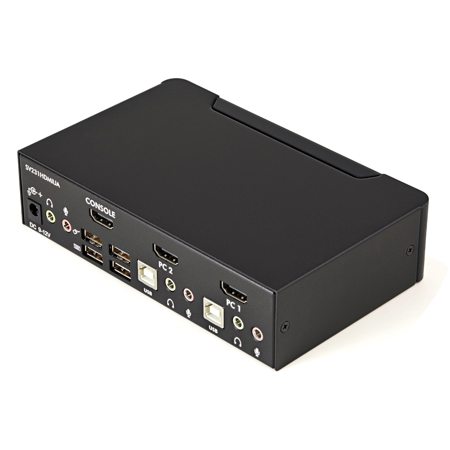 StarTech 2 Port USB HDMI KVM Switch with Audio and USB 2.0 Hub