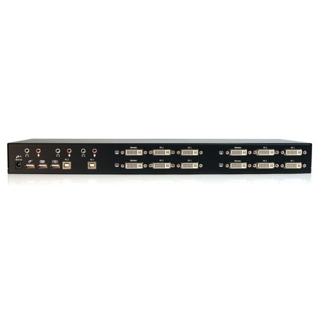 StarTech 2 Port Quad Monitor Dual-Link DVI USB KVM Switch with Audio & Hub