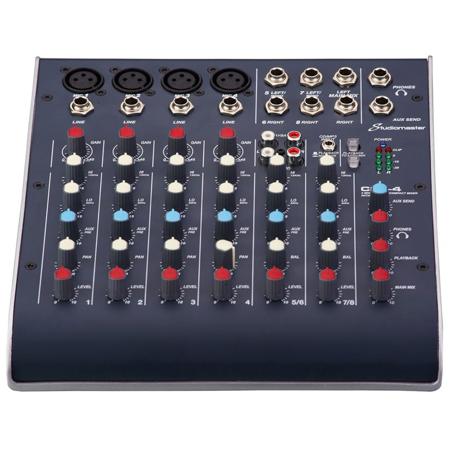 Studiomaster C2-4 8-Channel Ultra Compact Analog Console Mixer with 2 Band EQ