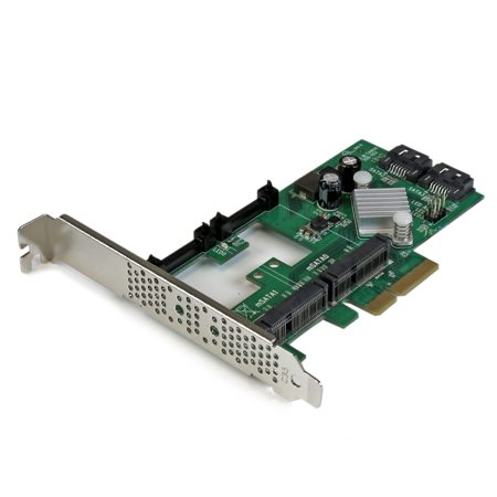 StarTech 2 Port PCI Express 2.0 SATA III 6Gbps RAID Controller Card with 2x mSATA Slots and HyperDuo SSD Tiering