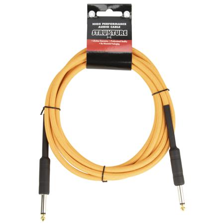 Strukture 10' Instrument Cable, 6mm Woven, Neon Orange