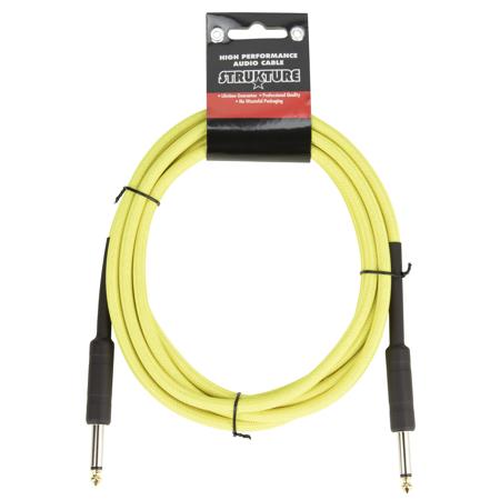 Strukture 10' Instrument Cable, 6mm Woven, Neon Yellow