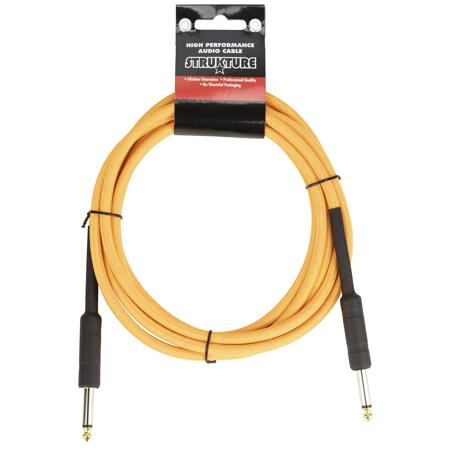 Strukture 18.6' Instrument Cable, 6mm Woven, Neon Orange