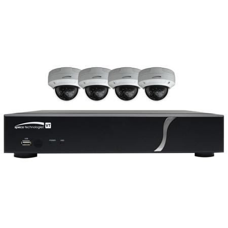 Speco Technologies 8CH HD-TVI 1080p DVR System with 2TB HDD, 4x Dome Camera