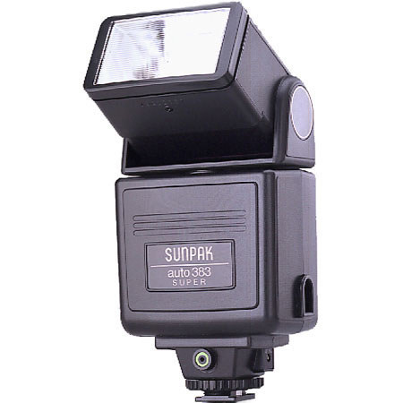 Sunpak Auto 383 Super High Power Flash, Guide Number 120 ISO 100 ft. #0383
