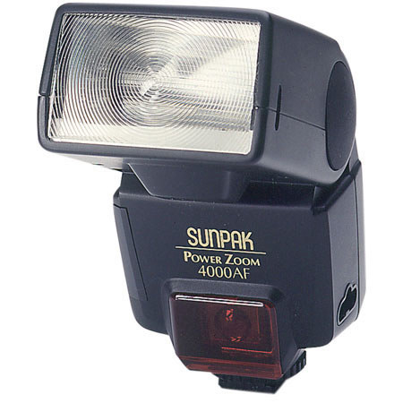 Sunpak PZ 4000AF Shoe Mounted Flash for Minolta Maxxum I, Xi & Si Cameras, Guide Number 132 ISO 100 ft.