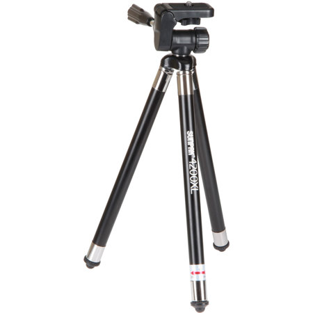 Sunpak 4200XL TableTop to 42" Tripod with 3-Way Panhead, 1.2 lb Capacity, Black