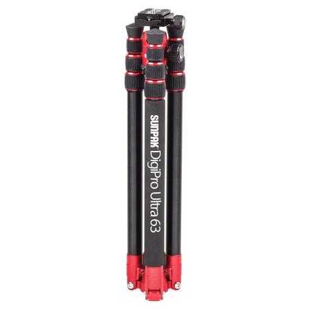 Sunpak DigiPro Ultra 63 Reverse Folding CF CNC Tri-Monopod with 3-Way Pan Head