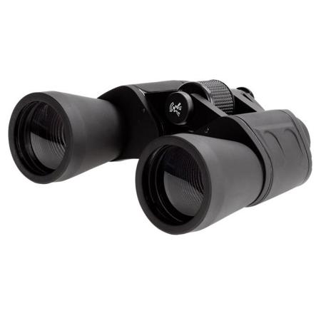 Sun Optics 12x50 Water Proof Porro Prism Center Focus Binocular with 5.2 Degree Angle of View, Rubber Armored Black