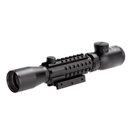 Sun Optics 3-9x32 Tri-Rail Tactical Riflescope,Illum Mil-Dot Ret, Integrated Mnt