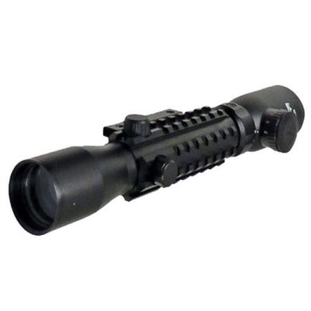Sun Optics 3-9x32 Tri-Rail Tactical Riflescope, Illum Mil-Dot Ret, Integrated Mt