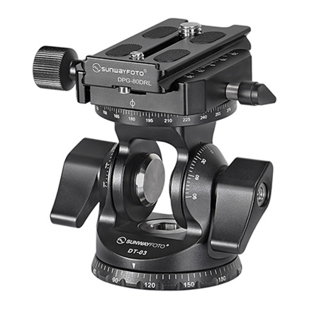 SunwayFoto DT-03R Tilt Head with Clamp for Monopod and Tripod