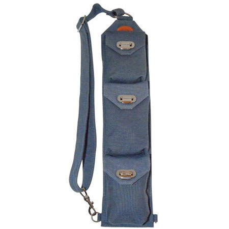 Sucaro Blue Canvas Freedom Strap with Drop Lock Flaps